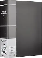 Nakabayashi PHL-1020-D Photographylia, L Size, 200 Sheets, 2 Tiers, Black