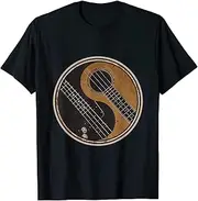 [keoStore] Ying Yang Guitar T-Shirt Gift Guitar Player Guitarist Retro T-Shirt ds1544 T-Shirt