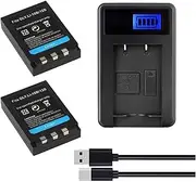 2X Li-10B Li-12B Battery + USB LCD Charger for Olympus C-50 C-60 C-770 C-765 C-770 u300 u400