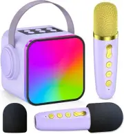 Karaoke Machines for Kids Toys–2 Mini Wireless Microphones and Bluetooth Speaker