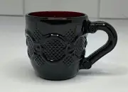 Vintage Avon 1876 Cape Cod Ruby Red Flat Coffee Mug Tea Cup 3.25" More Available