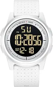 [GOLDEN HOUR] Ultra-Thin Minimalist Sports Waterproof Digital Watches Men with Wide-Angle Display Rubber Strap Wrist Watch for Men Women