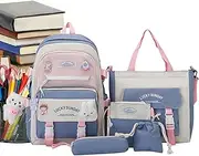 [Generic] Teenage School Bag Kit | Canvas Backpacks Combo Set,Canvas School Backpack Combo Set for Kids, Boys, Girls, Teenage and Students