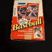 1990 Donruss Baseball Puzzle & Cards Box - 36 Sealed Packs