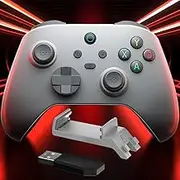 ThinTree Wireless Switch PC Controller,Asymmetric DoubleVibration Motor, Double Hall, Six Axis Somatosensory, Macro DefinitionBackkey, for PC/Switch/iOS/Android