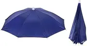 uxcell Umbrella Hat, 2 Pack 20 Inch Folding Sun Rain Cap Hands Free Fishing Umbrella Hat for Golf Fishing Camping Outdoor, Dark Blue