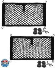[2 Pack], JAVOedge Storage Stretchable Mesh Pocket Net for Car, Trunk, RV, Bo