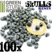Green Stuff World: Resin Skulls Set x100 (Tabletop Gaming Accessory) - 100-105 Resin Skulls (Ages 13+)