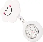 [ROMANSENTIAL] Nurse Pocket Watch Winder Second Digital Watch Pocket Watch Keychains for Women Student Retractable Electronic Watches Smartwatch Carabiner Ladybug Stopwatch Care Brown
