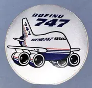 Vintage Boeing 747 Airplane Sticker