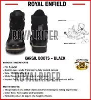 ROYAL ENFIELD KARGIL BOOTS - BLACK