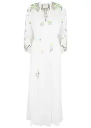 Forte_forte Eden Embroidered Cotton-voile Maxi Dress - White - 1 (UK 8 / S) 1 (UK 8 / S)