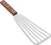 Milisten Fish Turner Spatula Stainless Steel Slotted Design with Comfortable Wooden Handle Durable Kitchen Utensil for Frying Fish Meat Eggs and Pancakes