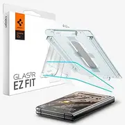 [Spigen] EZ Fit Front Cover for Google Pixel Fold Screen Protector, Easy Application Auto Alignment Technology Installation Tray Oleophobic Coating 9H Tempered Slim Glass [2-Pack] - Clear