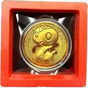 Year of the Snake Small Coin, New Year Gold Foil 2025, Commemoration Chinese Souvenir Lunar Challenge Collectible for Coin Collectors, Interactive Commemorative