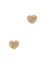 Coach Heart Stud Earrings - Gold - One Size One Size