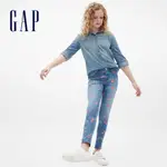 GAP 女童裝 棉質舒適翻領牛仔襯衫-藍色(535853)