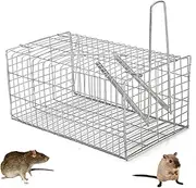 Leona Co Rat Trap, 1-Door Easy Set Humane Live Animal Trap Cage for Indoor and Outdoor Mice, Rodent Mouse Control, 23cm x 15cm x 13cm