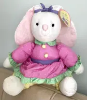 NOS w/ Tag- Russ The BUNNY BUNCH - Plush Rabbit- 14" Stuffed Nylon - Toy Easter