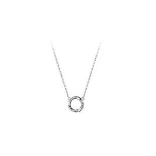 【Porabella】925純銀鋯石項鍊 莫比烏斯環項鍊Necklace