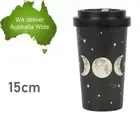 15cm TRIPLE MOON ECO Plastic Takeaway Travel Car Coffee Tea Cup Mug Sleeve Gift