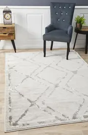 Rug Culture Silver & Grey Soft Abstract Rug