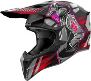 Airoh Wraaap Cyber, motocross helmet , color: Matt Black/Grey/Red , size: M