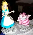 New Grolier DISNEY CHESHIRE CAT & ALICE IN WONDERLAND ORNAMENTS PRESIDENTS EDT