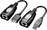 USB to Cat5 Adapter - USB Over RJ45 Ethernet Extender for Cat5/Cat6/Cat7/Cat8 Extension Cable