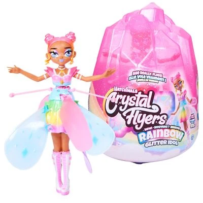Hatchimals Pixies, Crystal Flyers Rainbow Glitter Idol Magical Flying Toy Doll w