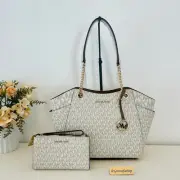 Michael Kors Purse & wallet jet set travel large chain tote shoulder bag vanilla