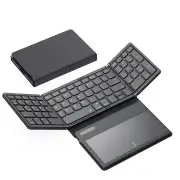 B055 Foladable Bluetooth Keyboard with Touchpad Pocket Folding Keyboard for Laptop Phone Tablet Wireless Rechargeable Ke