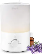 Humidifiers for Bedroom with Night Light(3L Water Tank)Cool Mist Top Fill Essent