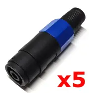 5 Pack Lot Female 2 Pole Conductor Cable Connector for SPEAKON Audio Loudspeaker