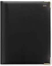 Letts of London Classic Quarto Vertical Week to View with Appointments 2024 Diary, Black