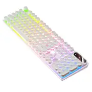 YINDIAO K600 104 Keys Wired Gaming Keyboard Punk Design Mechanical Feeling Keycaps RGB Light USB E-sports Gamer Keyboard