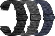 [TumpCez] Elastic Watch Straps, 16 mm, 18 mm, 20 mm, 22 mm, Quick Release Nylon Strap, Adjustable, Breathable Sports Bands, Replacement Strap for Men and Women