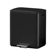Sir John's Gifts Cefito Pedal Bin Dual Compartment Waste Recycle 40L Black