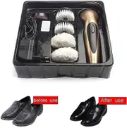 Electric Shoe Polisher Electric Shoe Brush, Portable Shoe Polisher With Rechargeable Machine And 5 Brush Heads For Shoe Bag, Cleaning Care