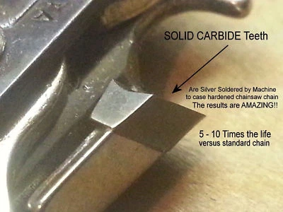 S50 *SOLID CARBIDE* - 50DL 14" ChainSaw Chain Homelite© EL12 EL14 EL16 SEE VIDEO