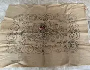 Large 41”x27” FLORAL Hooked Rug Pattern on Burlap REBECCA’s RUGS