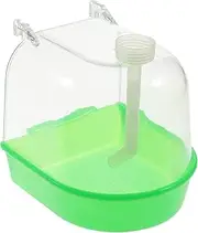 VERDANVERSE Multifunction Cage with Hole Covered Water Feeder Bath for Small Birds Like Canaries Parrots Durable Easy to Clean Promotes Healthy Bathing Habits