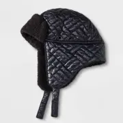 Kids' Quilted Trapper Hat - All in Motion Black OSFM