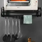 Oven Holder Shelf Wall Mounted Stand Wall Aluminium Frame Storage Rack