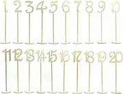 20pcs Table Numbers LepoHome 1 to 20 Wood Wedding Table Numbers with Sturdy Holder Base for Party Home Decoration