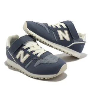 New Balance 休閒鞋 373 寬楦 童鞋 中童 大童 藍 白 麂皮 魔鬼氈 復古 紐巴倫 運動鞋 NB YV373TC2W