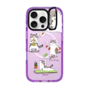 iPhone 16 Pro Impact Ring Stand Case MagSafe Compatible Bean The Cat Fitness