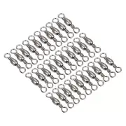 Fishing Barrel Swivel, 50Pcs 46lb Carbon Steel Terminal Tackle, Black32