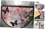 Half Round Doormat Rug Butterfly Rugs Bedroom Entrance Floor Mats Non Color-03