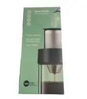NEW SOMA Brew Bottle Hot Or Cold Coffee Tea Cold Brew Double Wall Glass 12oz NIB